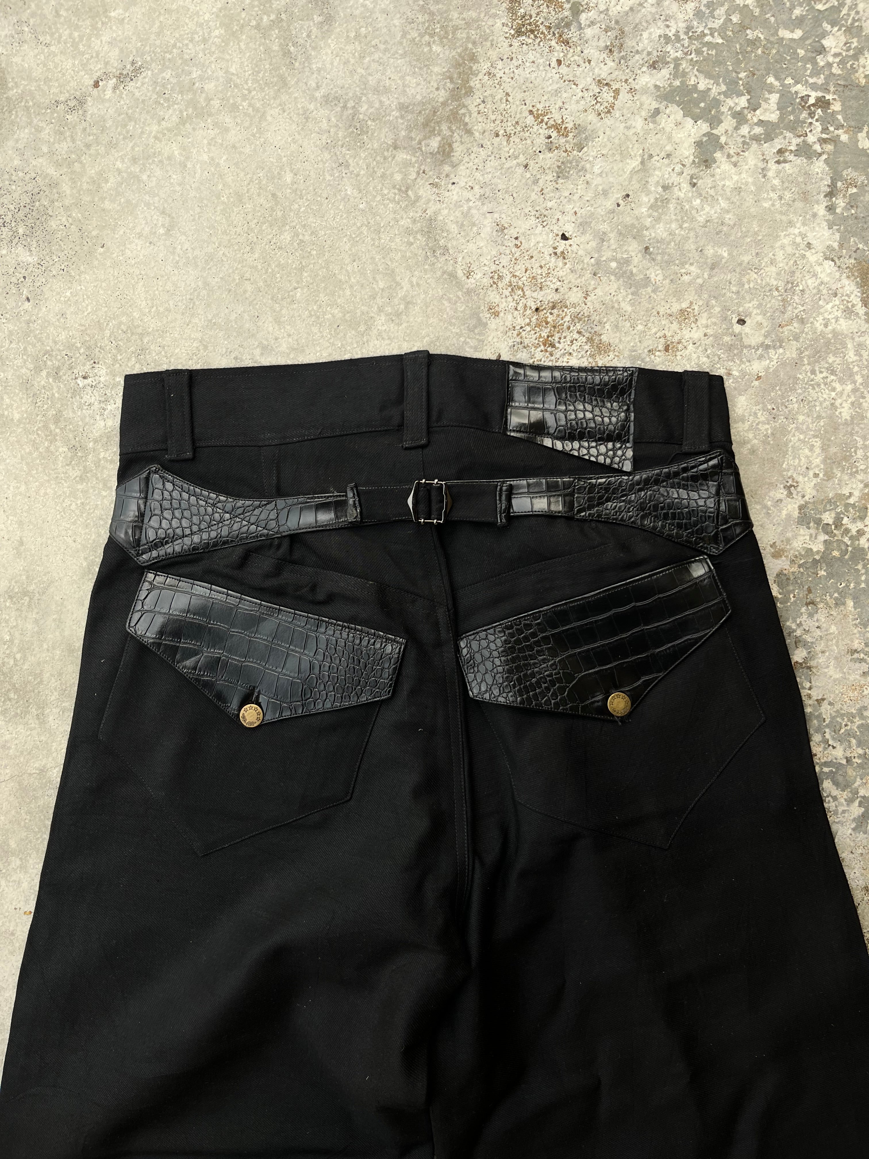 BLACK CROC DENIM