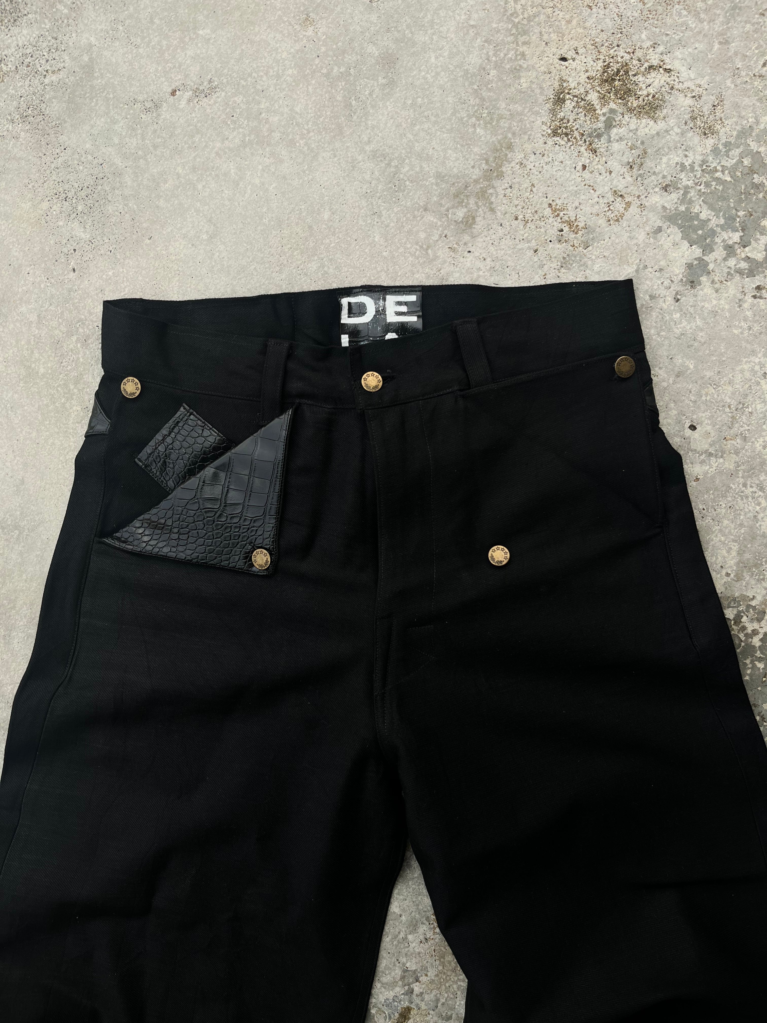 BLACK CROC DENIM