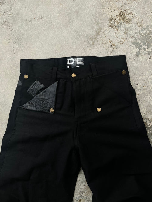 BLACK CROC DENIM