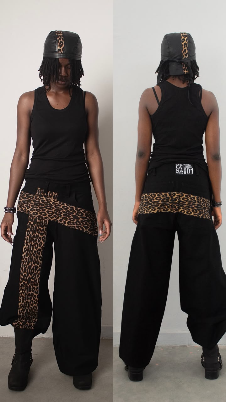 DELANA CROSS CHEETAH DENIM