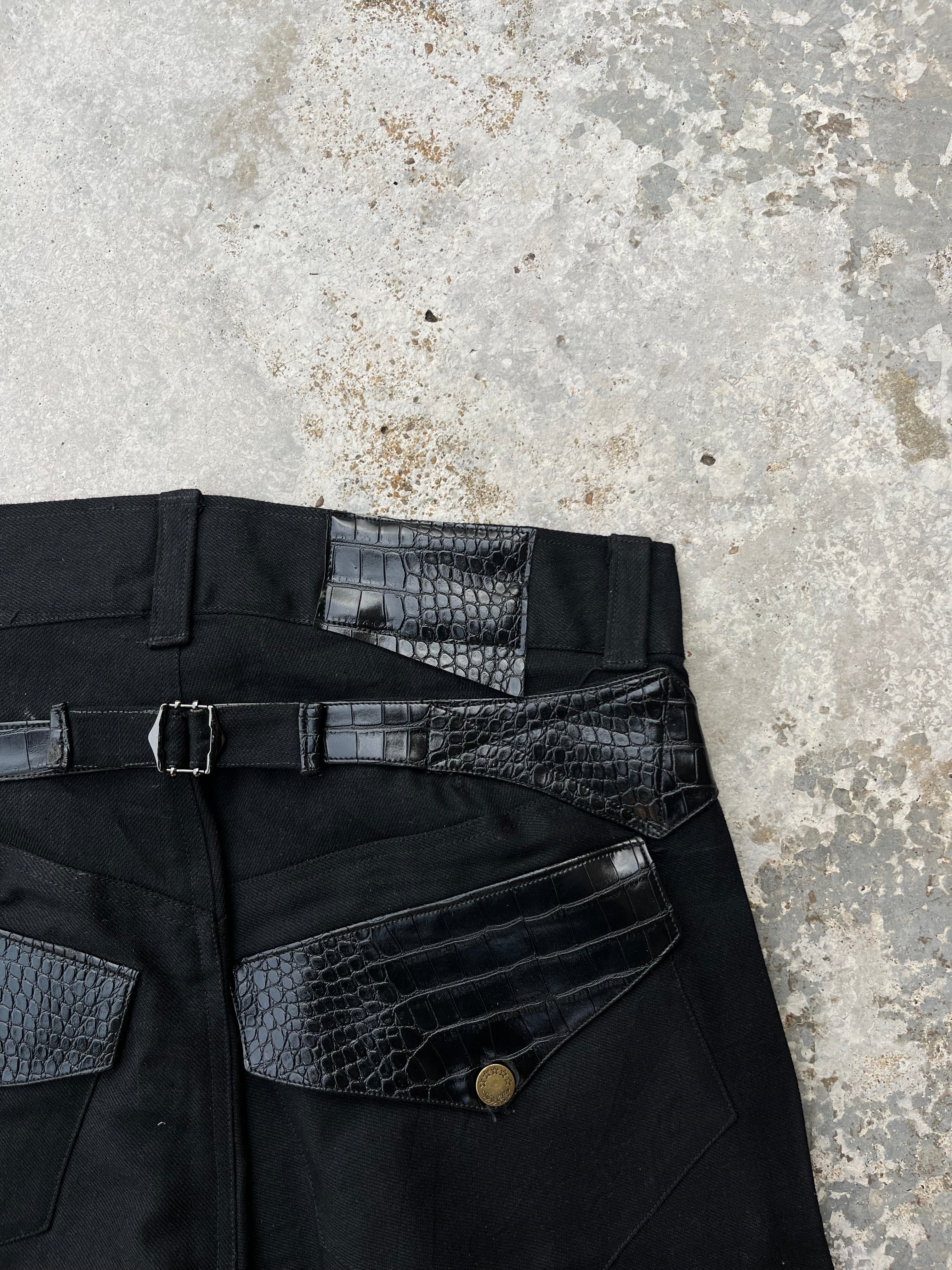 BLACK CROC DENIM
