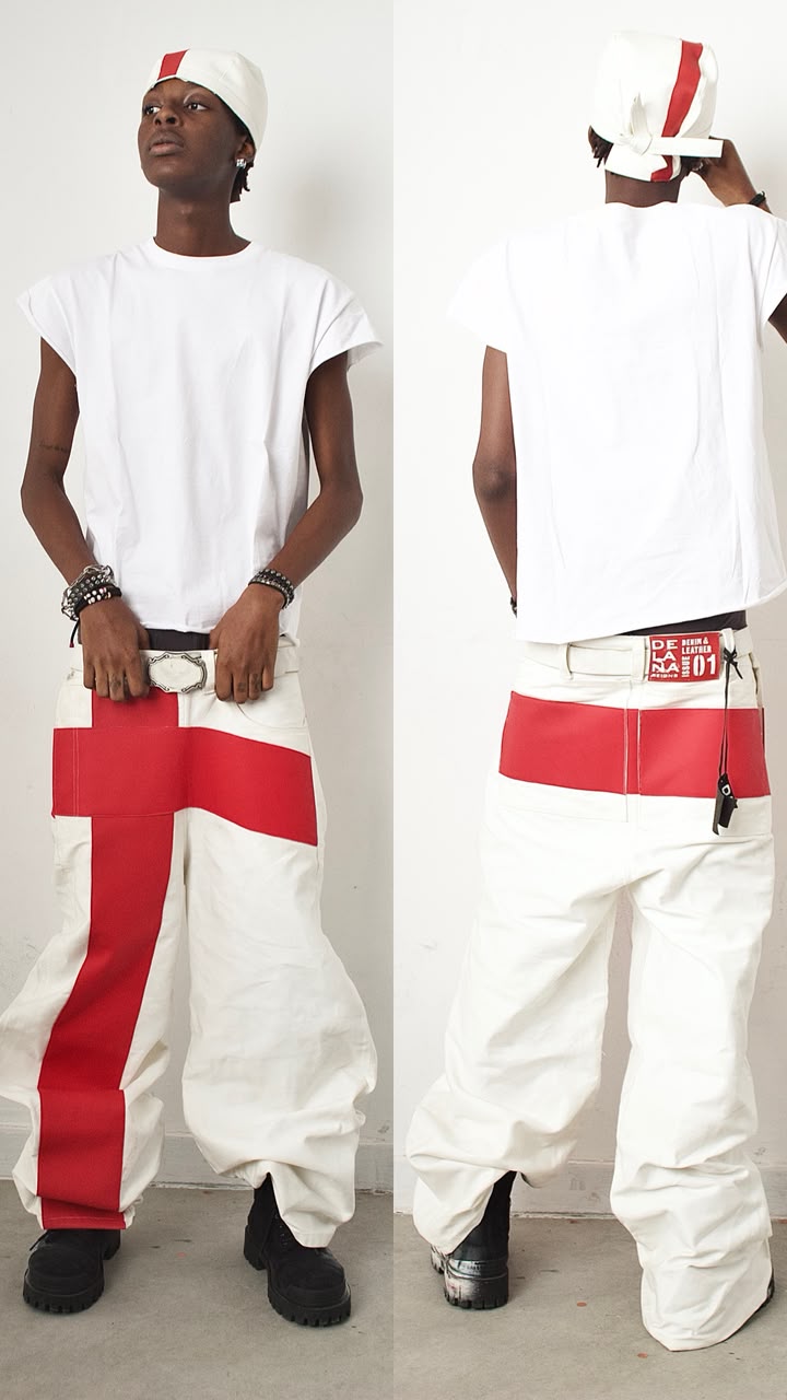 DELANA CROSS DENIM RED