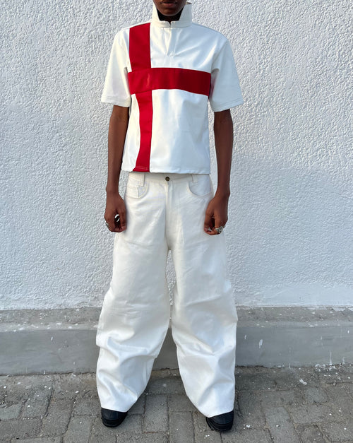 DELANA CROSS LEATHER POLO