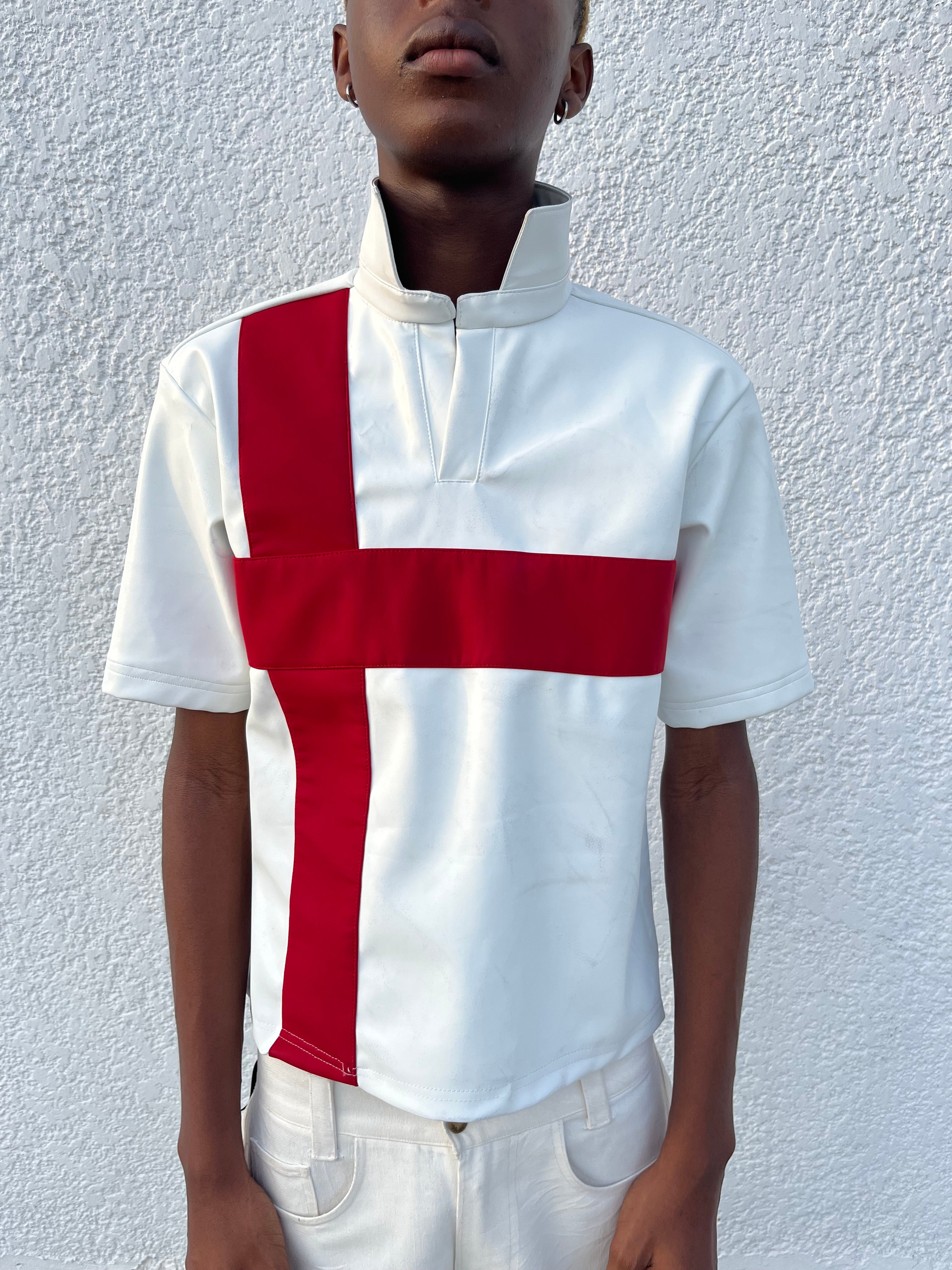 DELANA CROSS LEATHER POLO