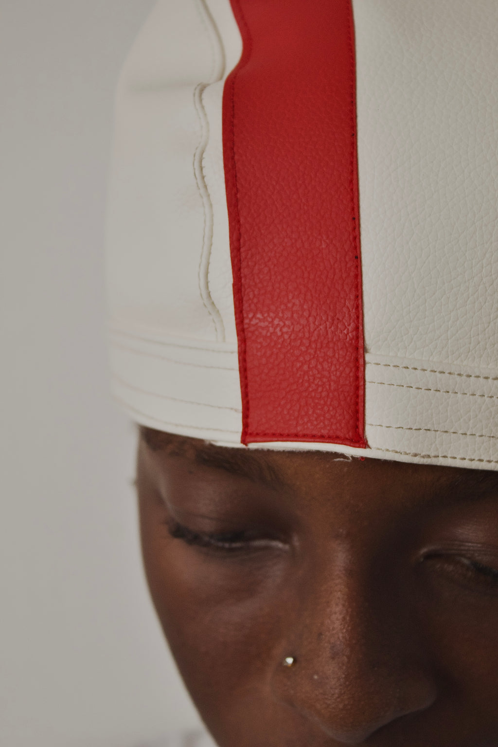 LEATHER HEAD COVER WHITE