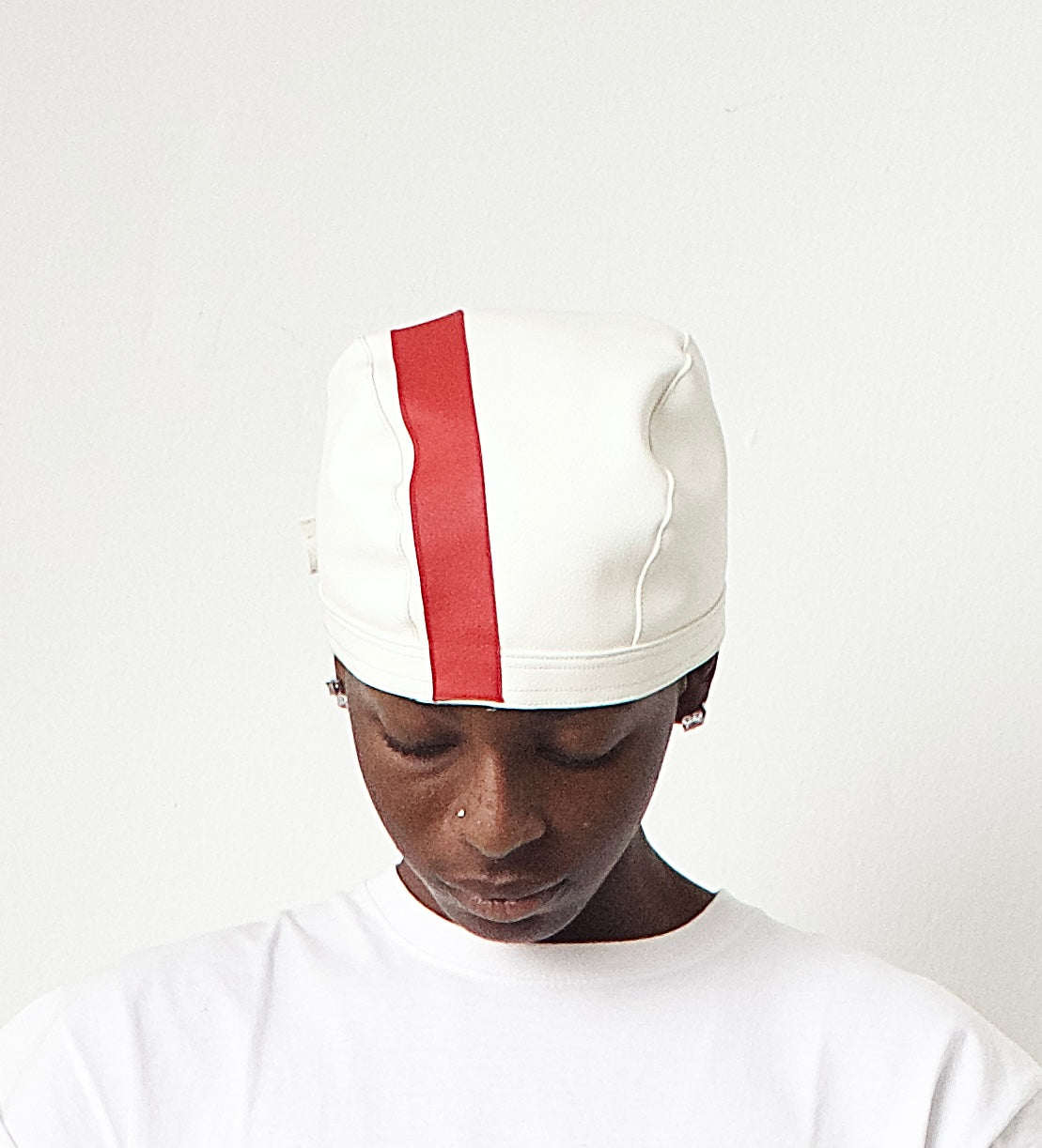 LEATHER HEAD COVER WHITE